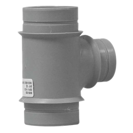 Reducing Sanitary Tee, Polypropylene, 2