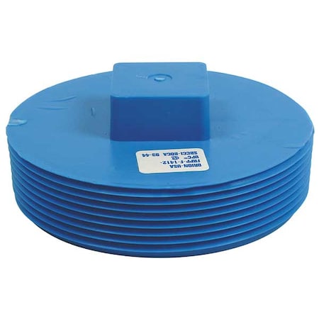 Cleanout Plug, Polypropylene, 4