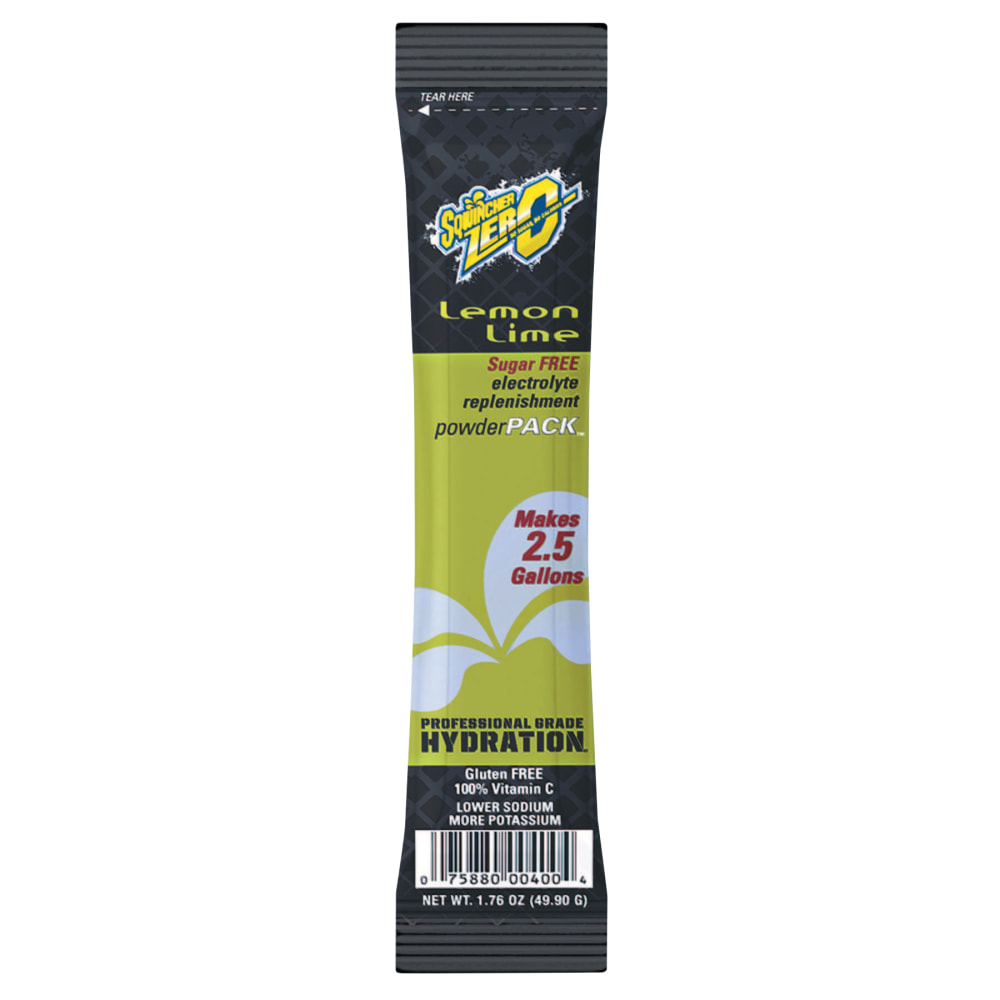 Sqwincher Powder Packs, Sugar-Free Lemon-Lime, 23.83 Oz, Case Of 32 MPN:016800-LL