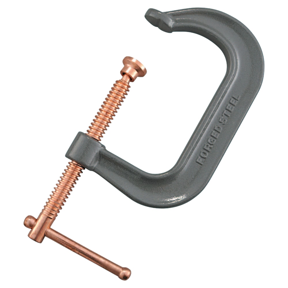 Anchor Brand Drop Forged C Clamp, Sliding Pin Handle, 3 1/4 in Throat Depth, 4 in L MPN:102-404C
