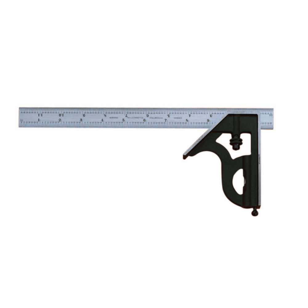 11H Series Combination Squares, 4 1/2 x 12, 1/64 in @ 1 in 64ths, Iron/Steel MPN:681-50055