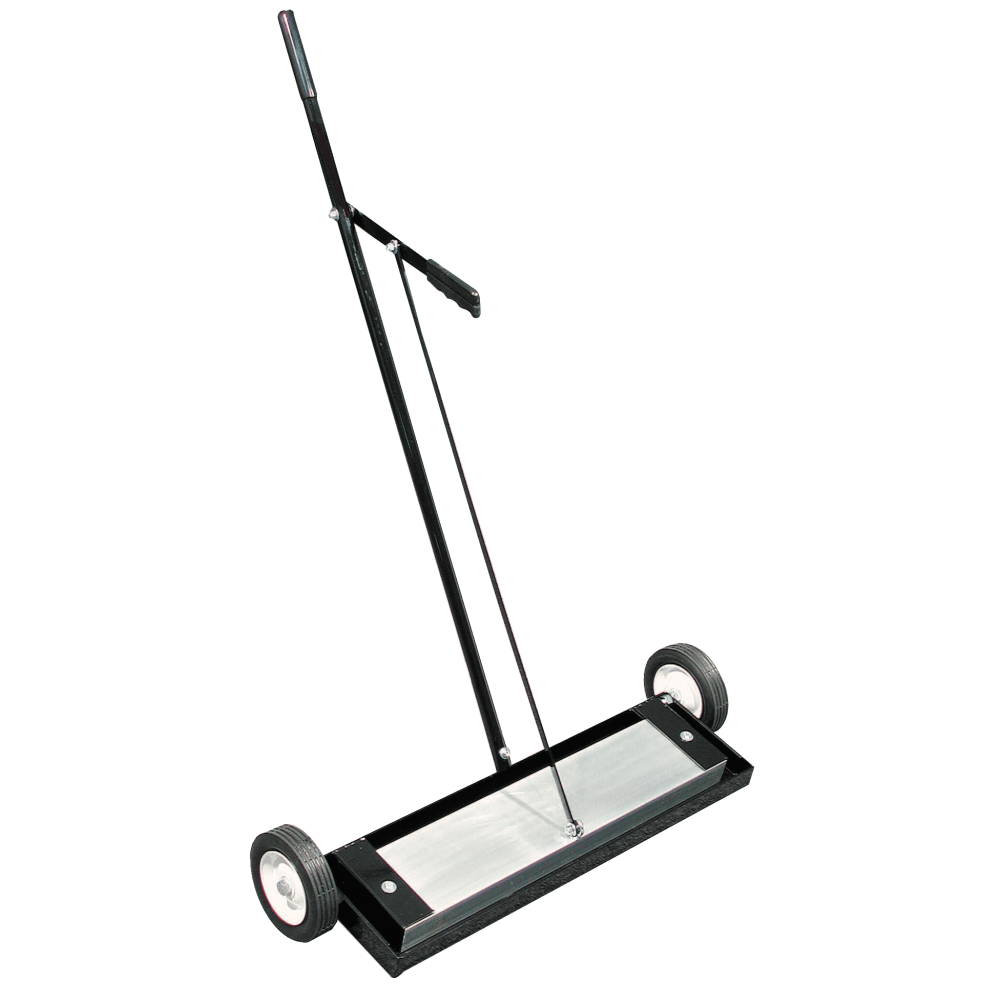 Magnetic Floor Sweeper, 6 lb Load Capacity, 30-1/4 in W, 48 in Handle, Push Type with Release Handle MPN:456-MFSM24RX
