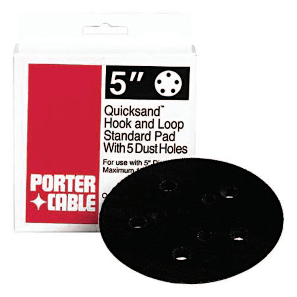 Porter Cable Hook and Loop Standard Profile Replacement Pads, 5 in, 1 per box MPN:593-13904