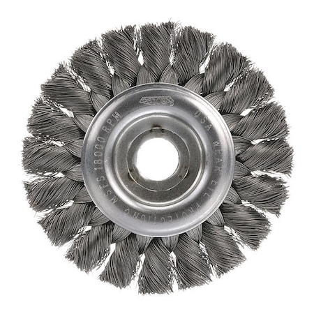 Knot Wire Wheel Brush, Wide Face, 10