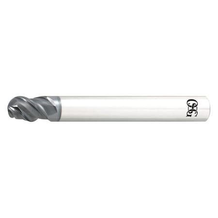 Carbide End Mill, 4.00mm dia, 6.00mm Cut L MPN:3090208