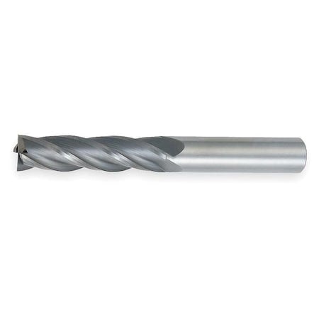 End Mill, XL, Carbide, 5/16, 4 FL, SGL Sq End MPN:464-3125