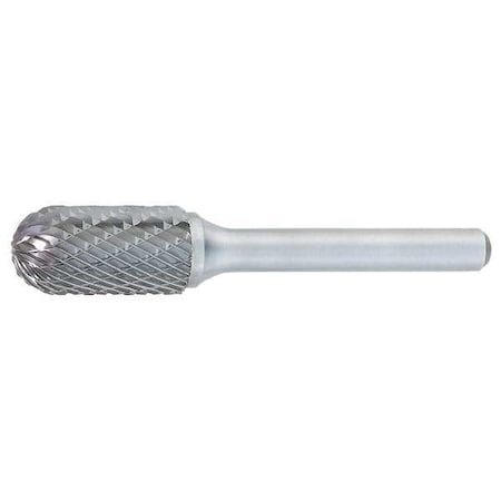 Carbide Bur, Cylindrical Ball Nose, 1/4 in MPN:802-2500