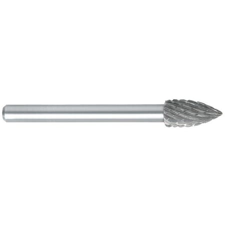 Flame Bur, 4.00mm, Carbide, Double Cut MPN:820-0009-30