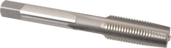 Straight Flute Tap: 7/16-20 UNF, 4 Flutes, Taper, High Speed Steel, Bright/Uncoated MPN:1122100