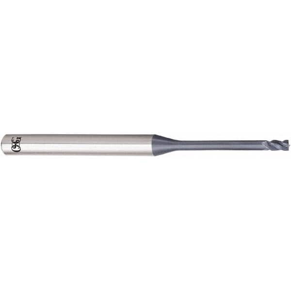 Square End Mill: 1.00 mm Dia, 1.50 mm LOC, 4 Flute, Solid Carbide MPN:3172010