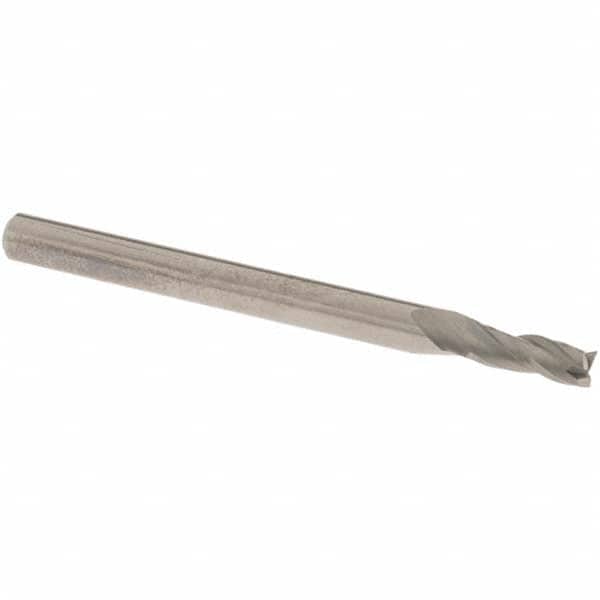 Square End Mill: 0.0984'' Dia, 0.315'' LOC, 3 Flutes, Solid Carbide MPN:403-0984