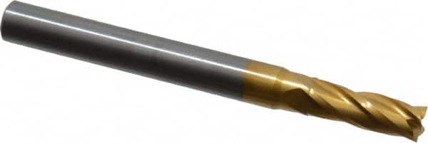 Square End Mill: 7/32'' Dia, 5/8'' LOC, 1/4'' Shank Dia, 2-1/2'' OAL, 4 Flutes, Solid Carbide MPN:404-218805