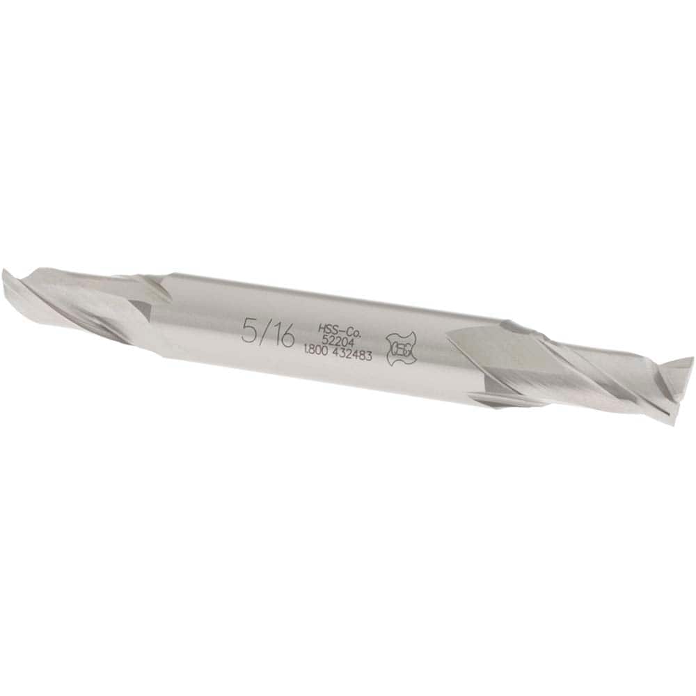 Square End Mill: 5/16'' Dia, 9/16'' LOC, 3/8'' Shank Dia, 3-1/8'' OAL, 2 Flutes, Cobalt MPN:5220400