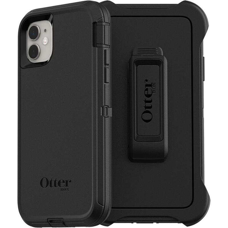 OtterBox Defender Rugged Carrying Case (Holster) Apple iPhone 11 Smartphone - Black MPN:77-62768