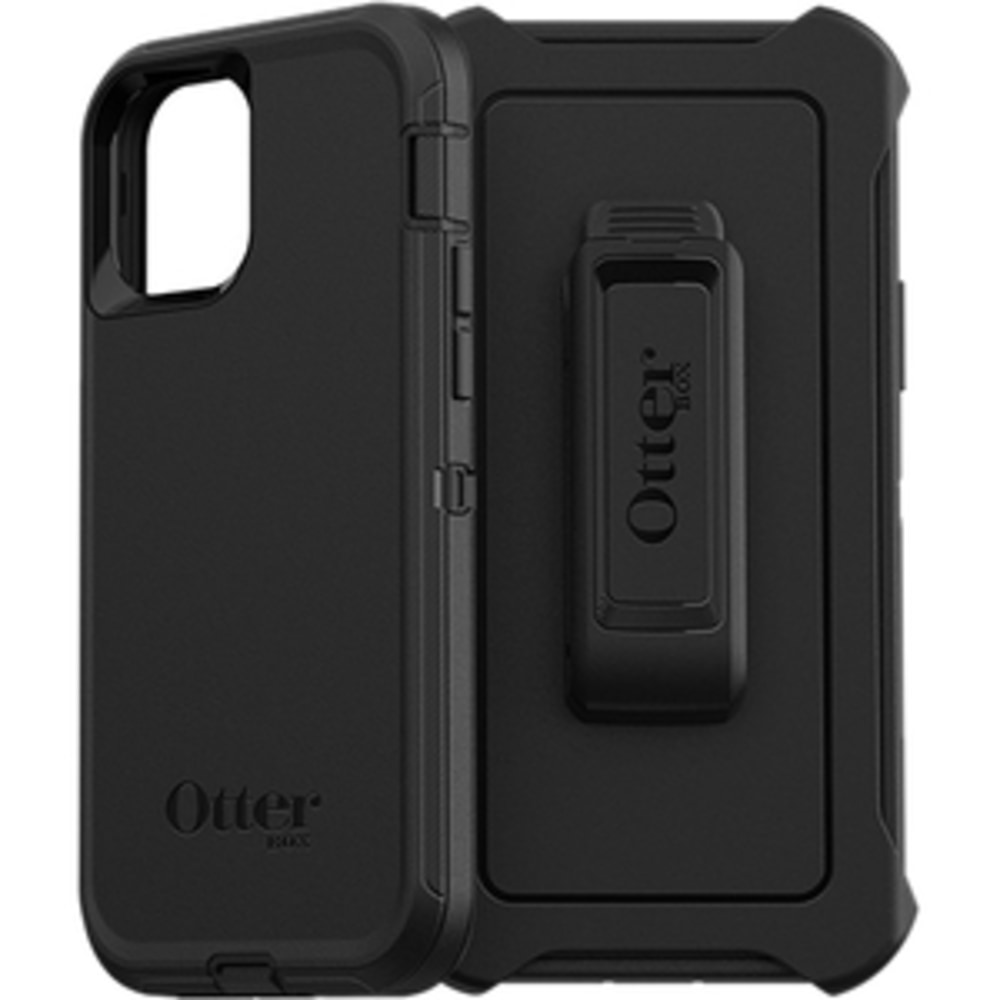 OtterBox Defender Rugged Carrying Case Holster Apple iPhone 12, iPhone 12 Pro Smartphone - Black MPN:77-66179
