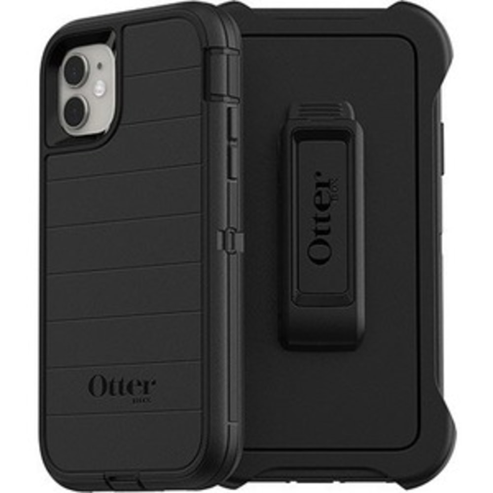 OtterBox Defender Series Pro Rugged Carrying Case Holster For Apple iPhone 11 Smartphone, Black MPN:77-81078