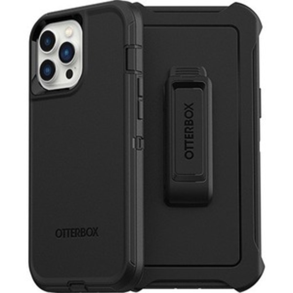 OtterBox Defender Rugged Carrying Case (Holster), For Apple iPhone 13 Pro Max, iPhone 12 Pro Max, Black, 7783430 MPN:77-83430