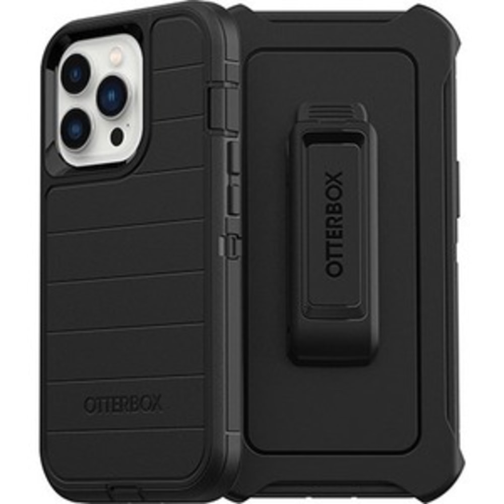 OtterBox Defender Series Pro Rugged Carrying Case (Holster) Apple iPhone 13 Pro Smartphone - Black MPN:77-83531