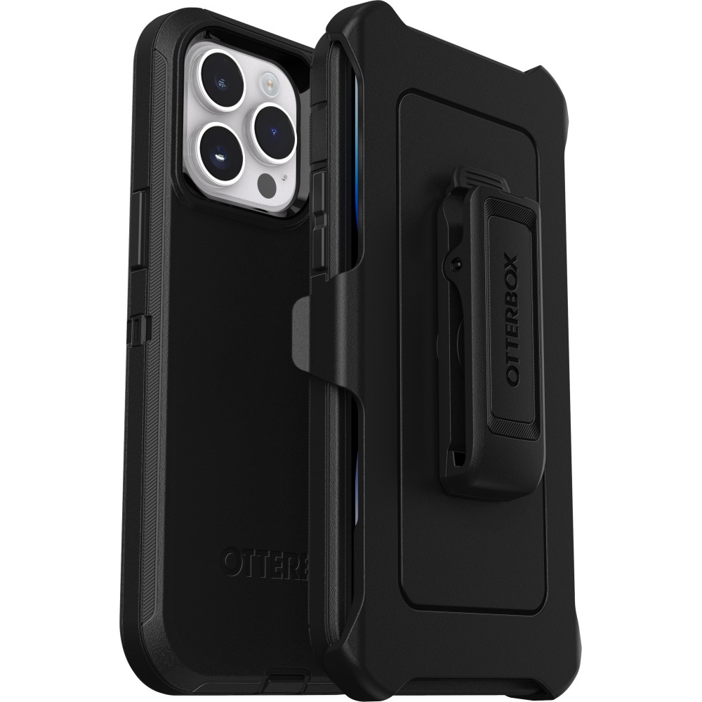OtterBox Defender Rugged Carrying Case (Holster) Apple iPhone 14 Pro Max Smartphone - Black MPN:77-88393