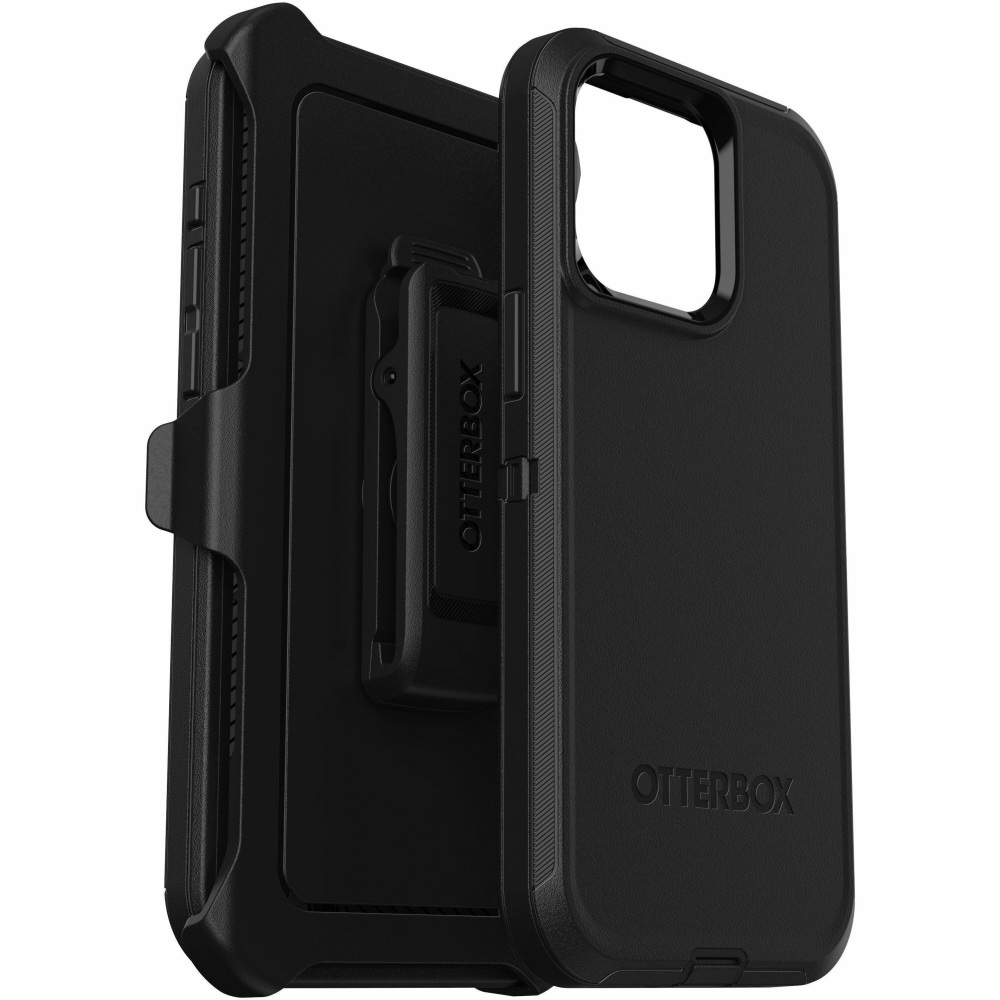 OtterBox Defender Carrying Case (Holster) Apple iPhone 15 Pro Max Smartphone - Black MPN:77-92550