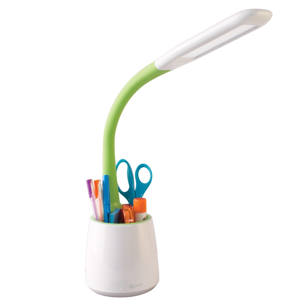 OttLite Organize LED Desk Lamp, Adjustable Height, 23inH, White MPN:CS59399-SHPR