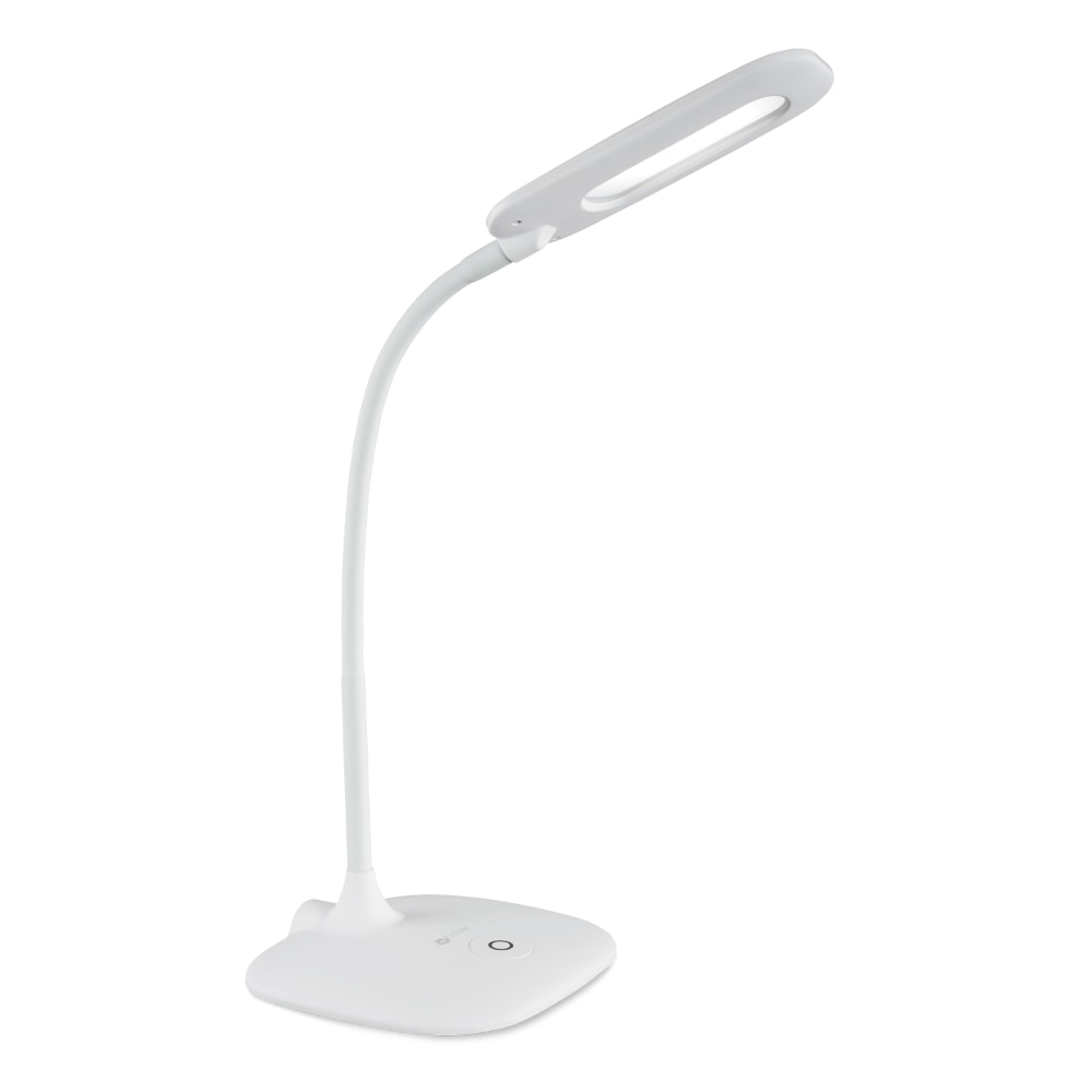 OttLite Wellness Series LED Soft-Touch Flex Desk Lamp, 13-1/2inH, White MPN:CSR3008C-SHPR