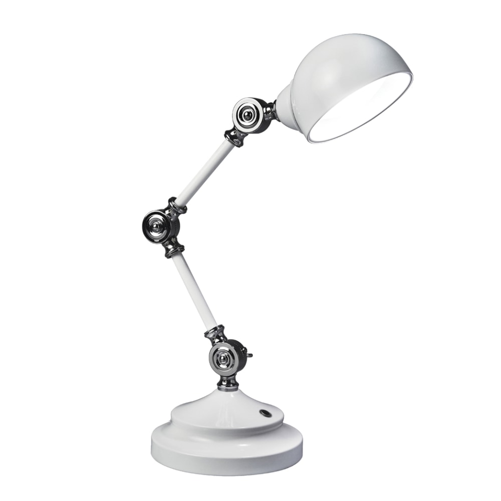 OttLite Wellness Series Revive LED Desk Lamp, Adjustable Height, 15-1/2inH, White Shade/White Base MPN:F1485009-SHPR