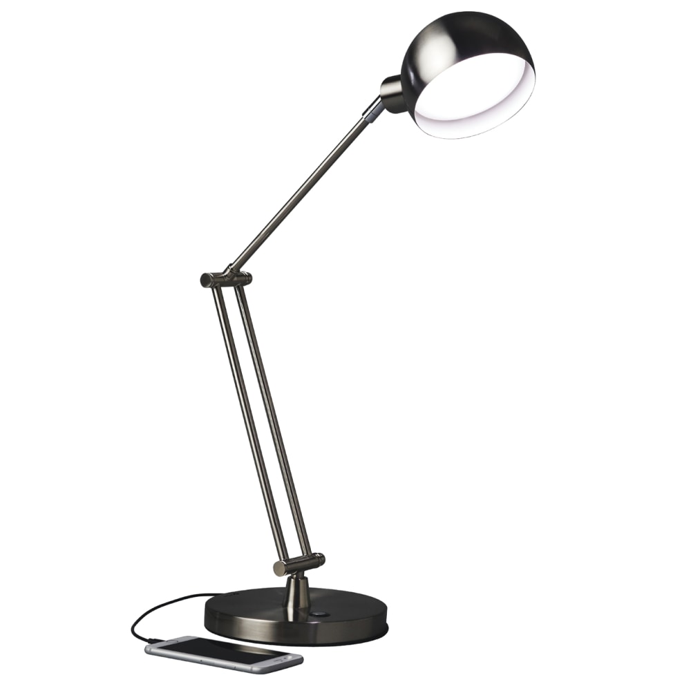 OttLite Wellness Series Refine LED Desk Lamp, Adjustable Height, 24inH, Brushed Nickel MPN:F1D83BN9-SHPR