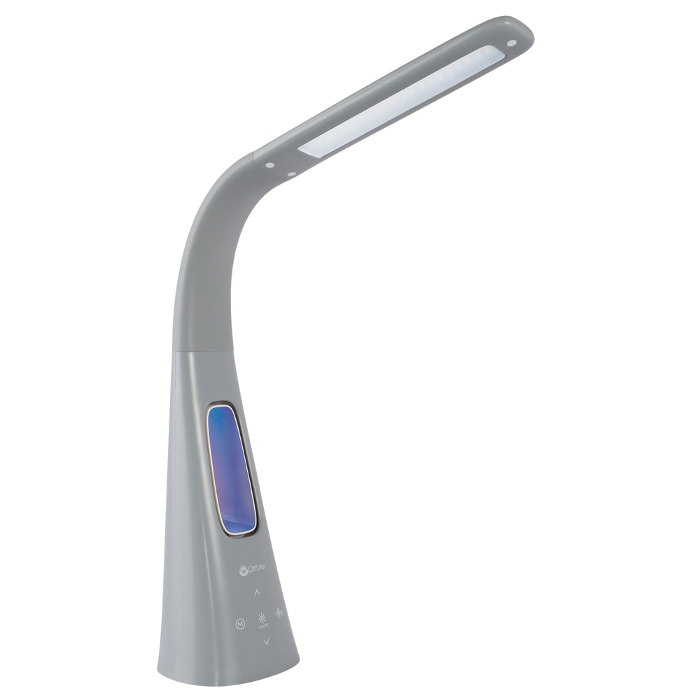 OttLite Cool Breeze LED Fan Lamp, 26-1/2inH, Gray MPN:F261G9-SHPR