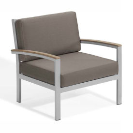 Oxford Garden® Travira Club Chair Tekwood Vintage Stone TVCC-ST-AC.V-PC.F