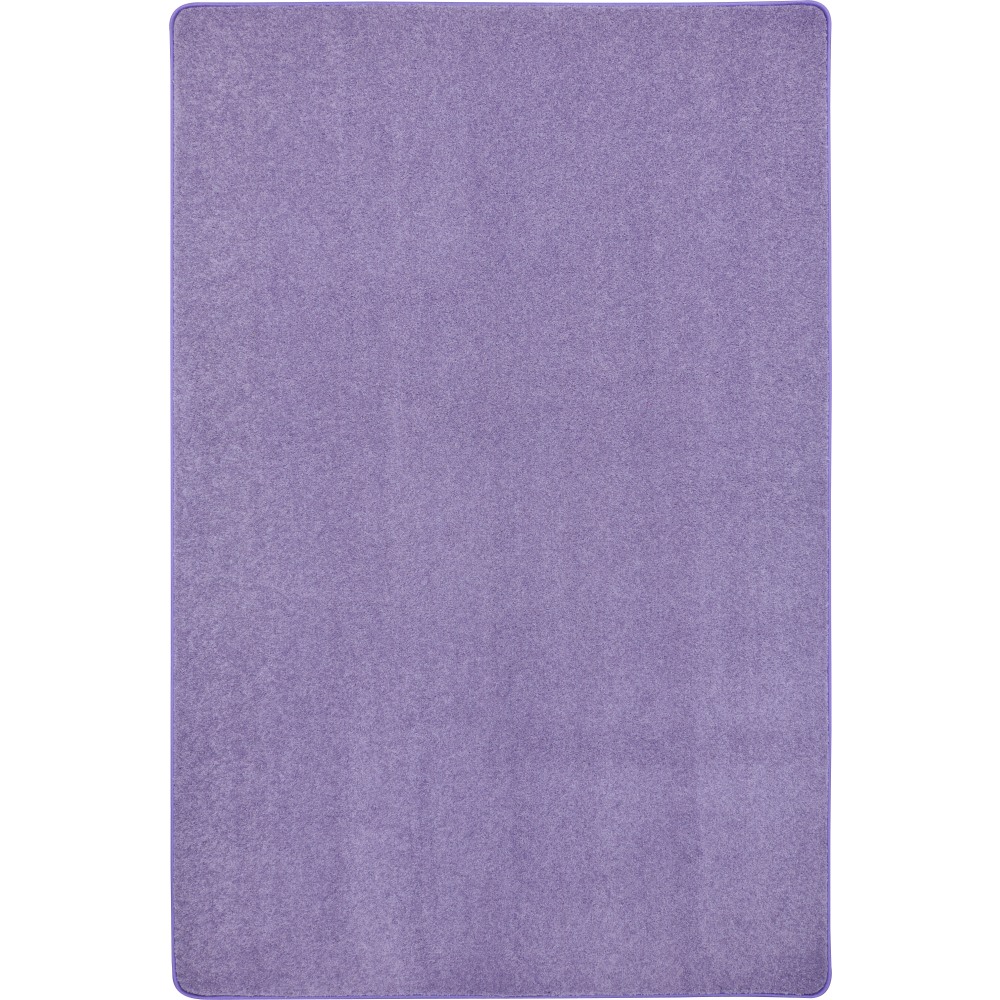 Joy Carpets Kid Essentials Solid Color Square Area Rug, Just Kidding, 6ft x 6ft, Very Violet MPN:623P-04