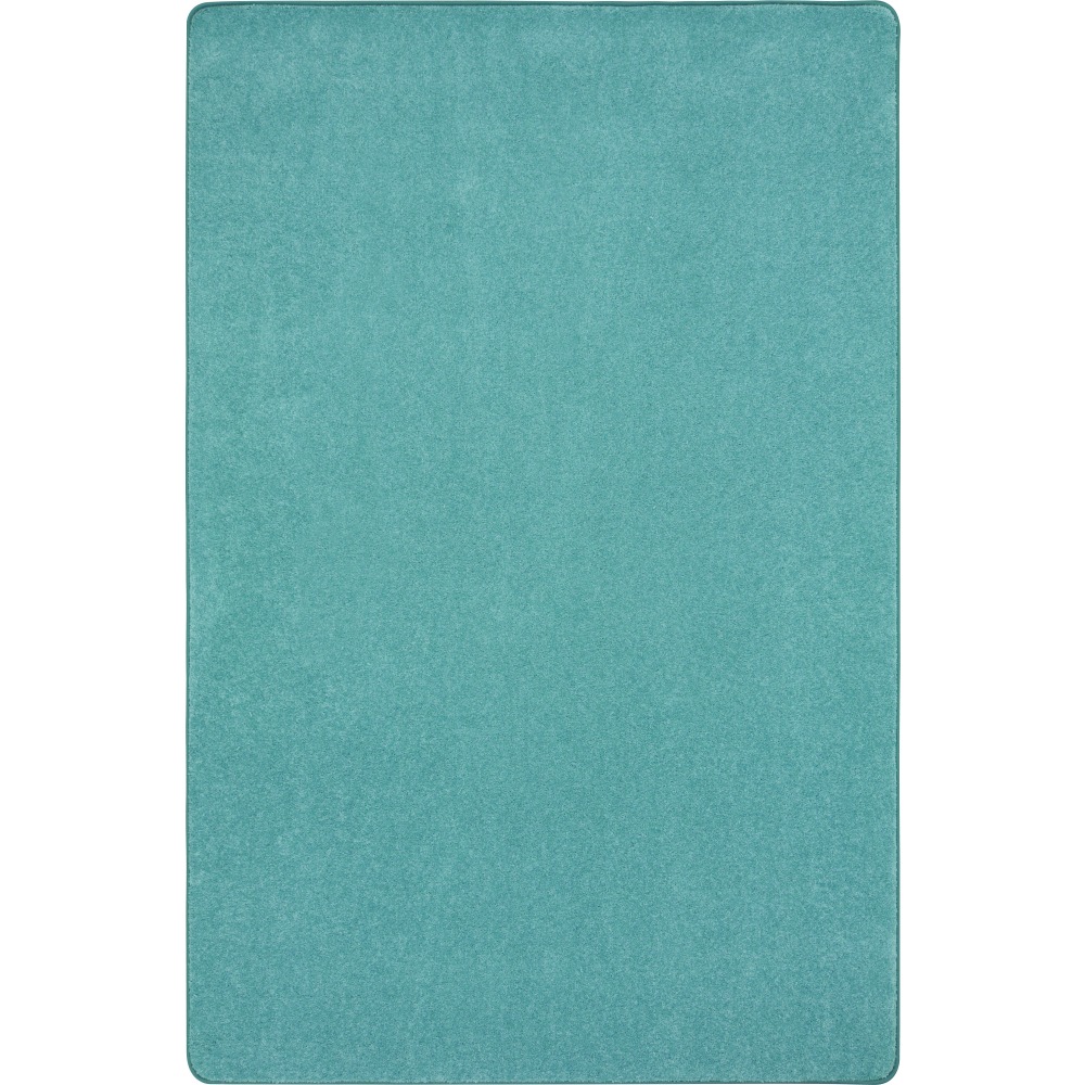 Joy Carpets Kid Essentials Solid Color Rectangle Area Rug, Just Kidding, 6