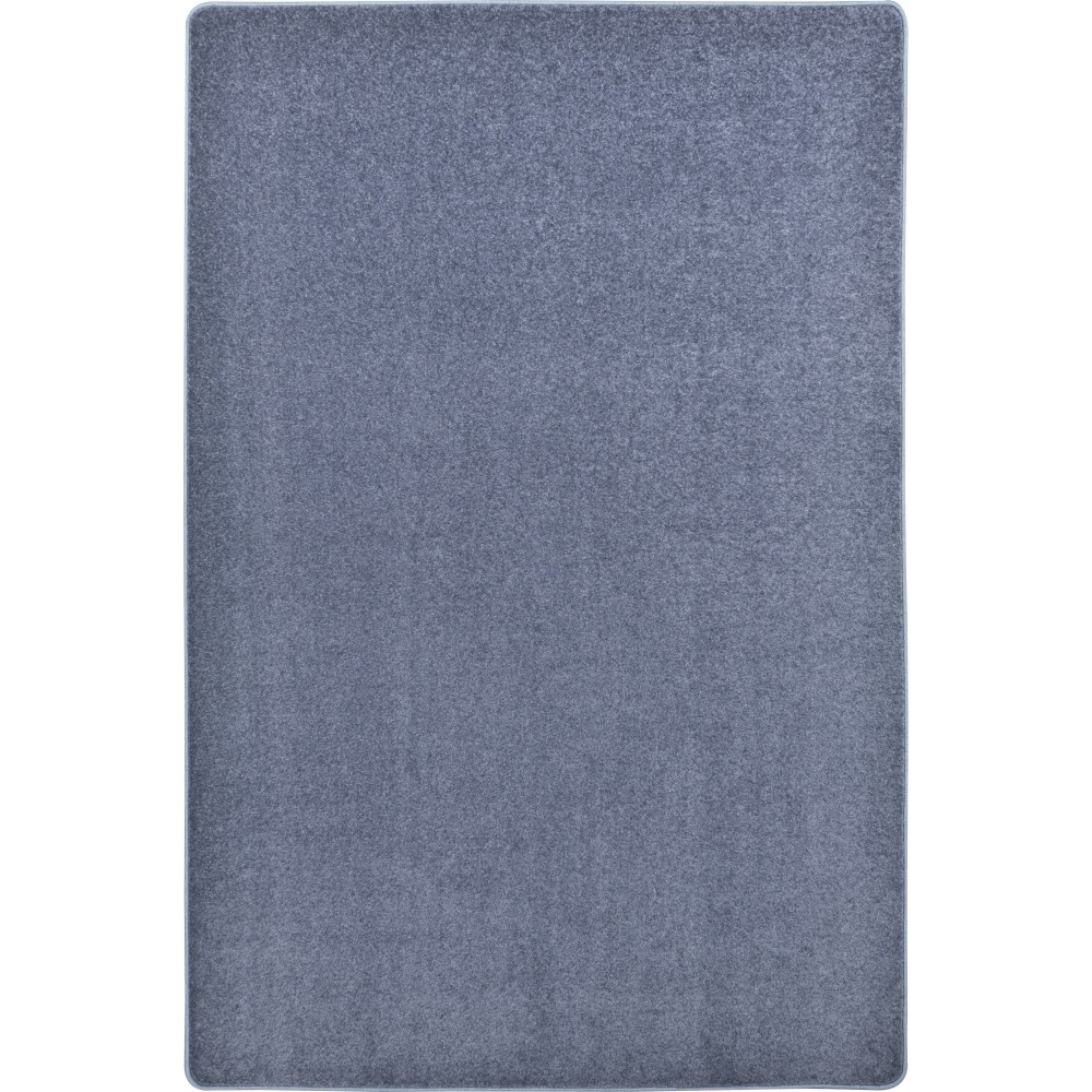Joy Carpets Kid Essentials Solid Color Rectangle Area Rug, Endurance, 4ft x 6ft, Glacier Blue MPN:80N-04