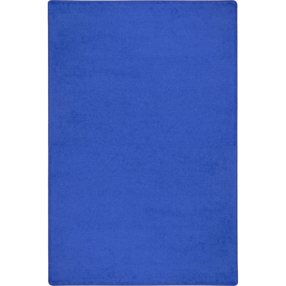 Joy Carpets Kid Essentials Solid Color Rectangle Area Rug, Endurance, 4ft x 6ft, Royal Blue MPN:80N-06