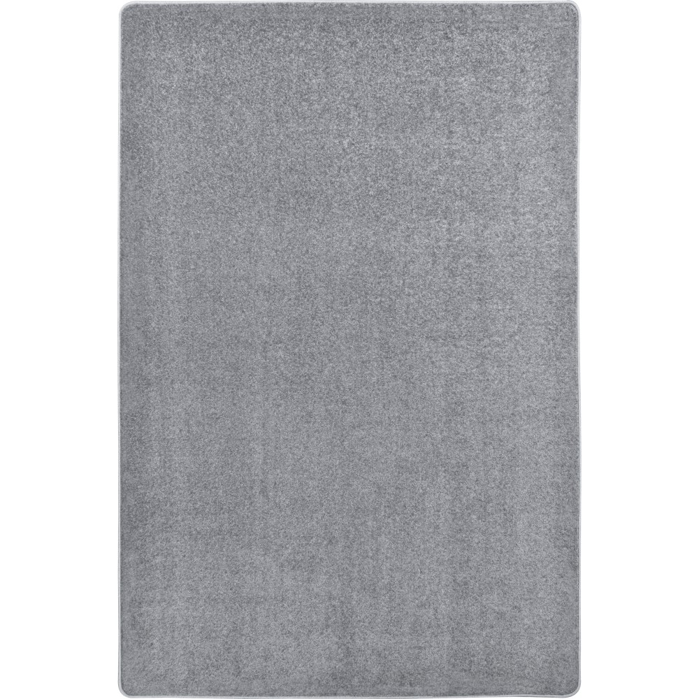 Joy Carpets Kid Essentials Solid Color Rectangle Area Rug, Endurance, 4ft x 6ft, Silver MPN:80N-12