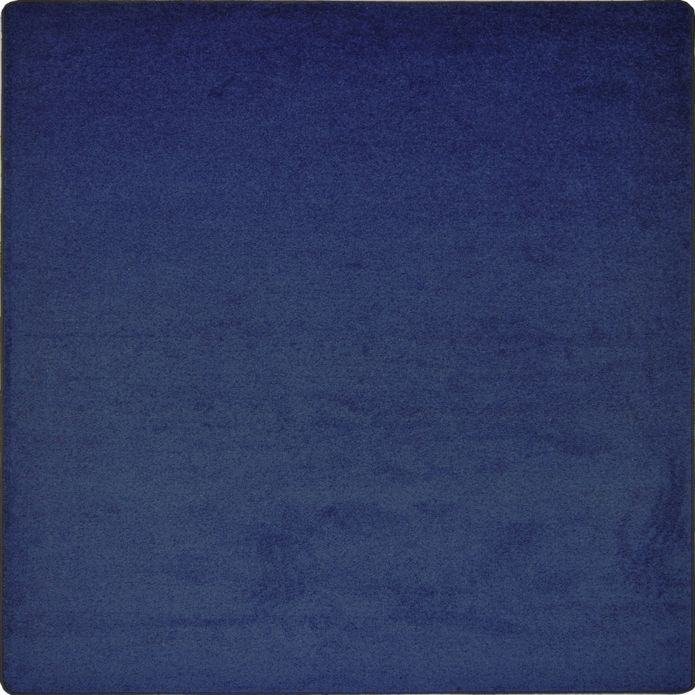 Joy Carpets Kid Essentials Solid Color Square Area Rug, Endurance, 6ft x 6ft, Midnight Sky MPN:80P-03