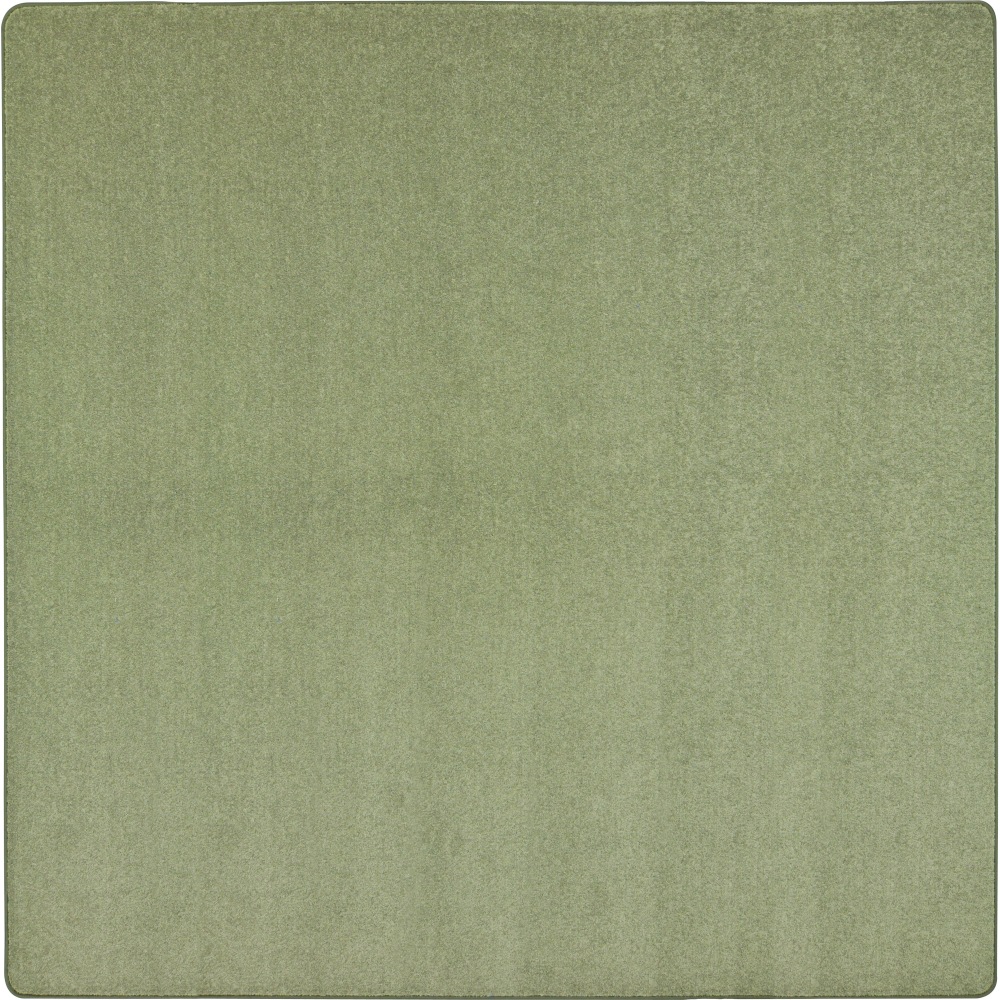 Joy Carpets Kid Essentials Solid Color Square Area Rug, Endurance, 6ft x 6ft, Sage MPN:80P-11