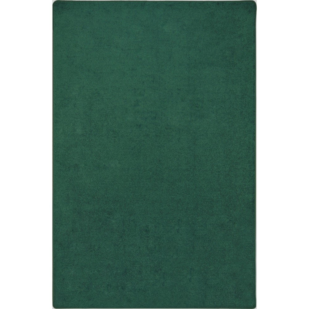 Joy Carpets Kid Essentials Solid Color Rectangle Area Rug, Endurance, 6ft x 9ft, Forest MPN:80Q-02