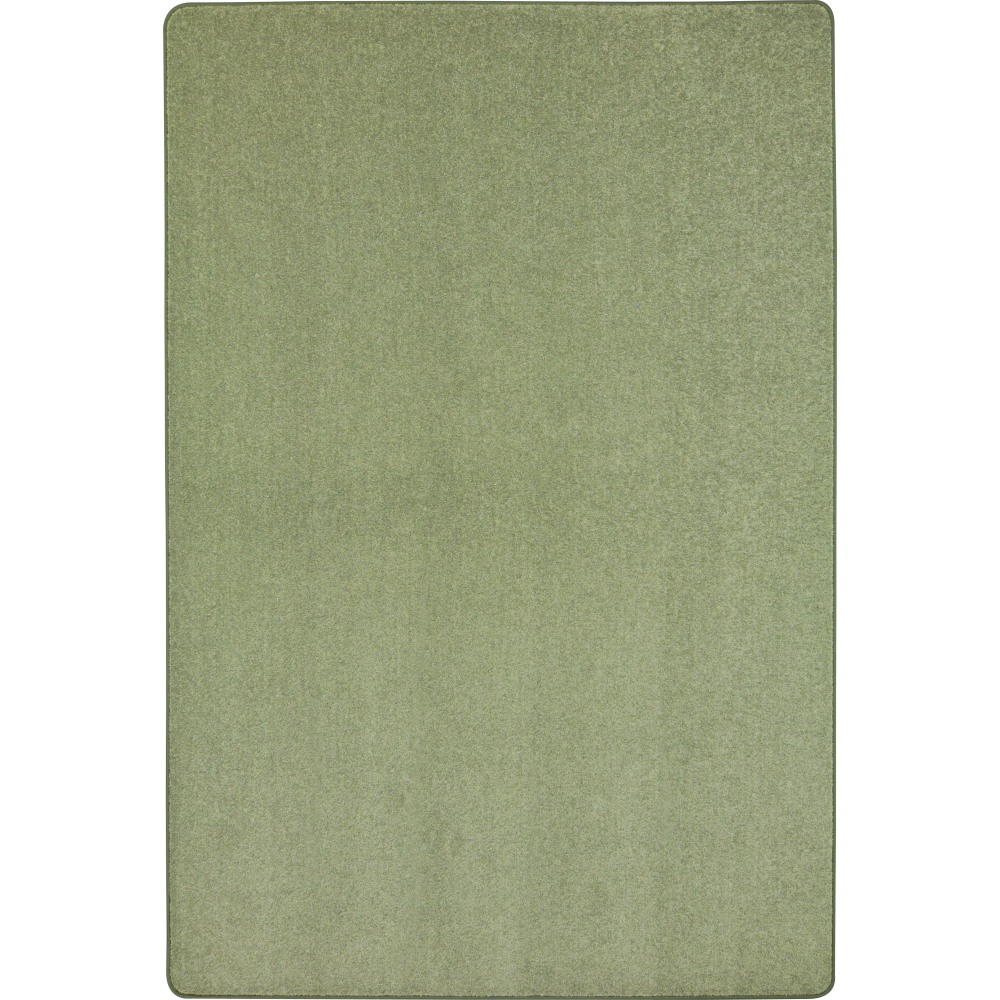 Joy Carpets Kid Essentials Solid Color Rectangle Area Rug, Endurance, 6ft x 9ft, Sage MPN:80Q-11
