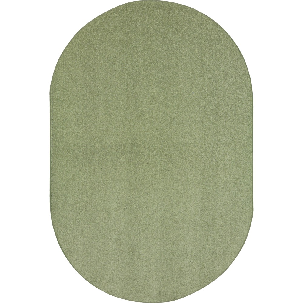 Joy Carpets Kids Essentials Oval Area Rug, Endurance, 6ft x 9ft, Sage MPN:80QQ-11