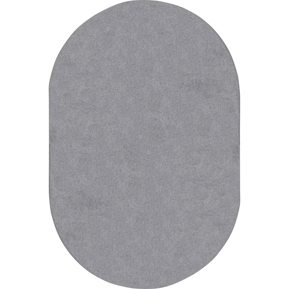 Joy Carpets Kids Essentials Oval Area Rug, Endurance, 7-1/2ft x 12ft, Silver MPN:80SS-12