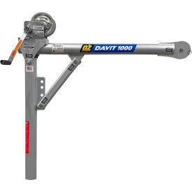OZ Lifting 1000 lb. Steel Davit Crane W/ Manual Winch With Brake OZ1000DAV