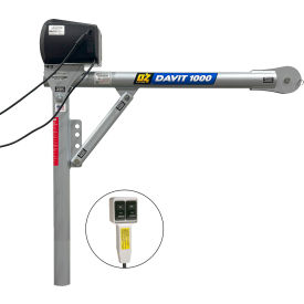 OZ Lifting 1000 lb. Steel Davit Crane W/110 AC Electric Winch OZ1000DAV-ACW