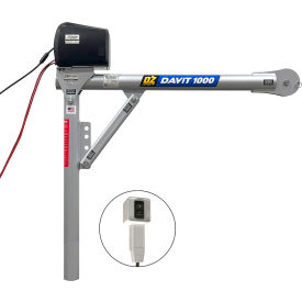 OZ Lifting 1000 lb. Steel Davit Crane W/12V DC Electric Winch OZ1000DAV-DCW