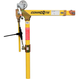 OZ Lifting Products 1200lb. Composite Davit Crane with 2500 lb. Carbon Steel Brake Winch OZ1200DAV-HND2