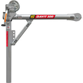 OZ Lifting Steel Davit Crane 500 Lb. Capacit yw/ Manual Winch with brake OZ500DAV