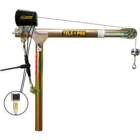 OZ Lifting Tele-Pro Davit Crane 1200 Lb. Capcity W/ AC Electric Winch OZTP1200DAV-ACW