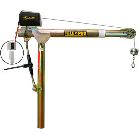 OZ Lifting Tele-Pro Davit Crane 1200 Lb. Capcity W/ DC Electric Winch OZTP1200DAV-DCW