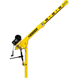 OZ Lifting Products 1200 lb. Tele-Pro Davit Crane with 2500 lb. Carbon Steel Brake Winch OZTP1200DAV-HND2