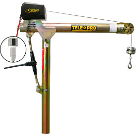 OZ Lifting Tele-Pro Davit Crane 500 Lb. Capcity W/ DC Electric Winch OZTP500DAV-DCW
